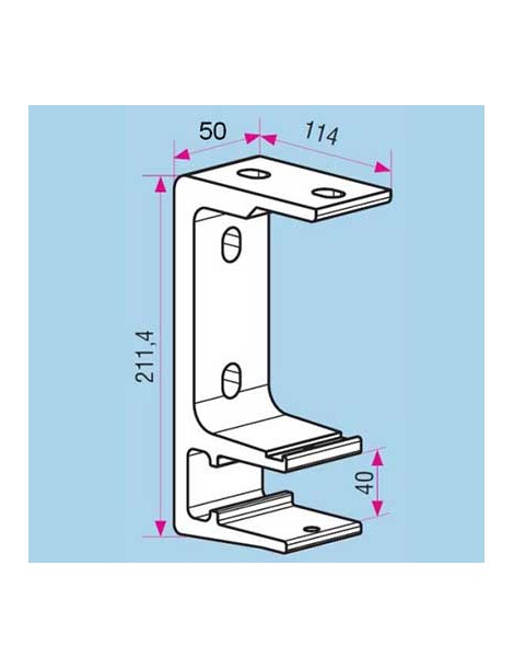 Support de store banne Plafond tube 40mm
