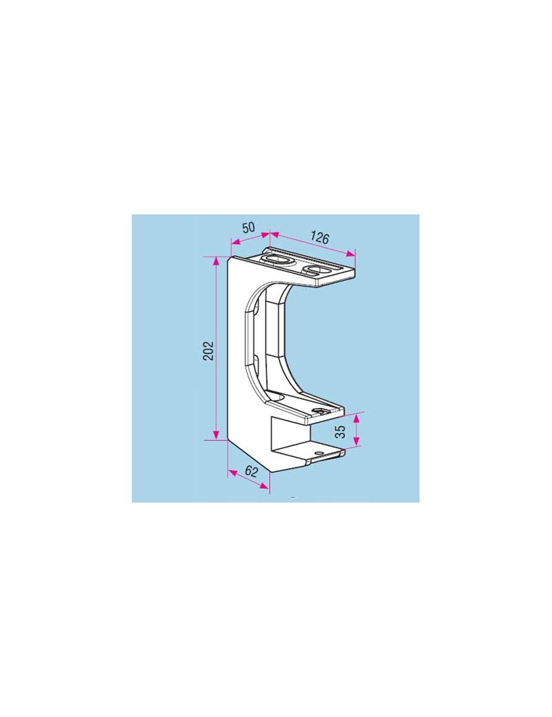 Support de store banne Plafond tube 35mm