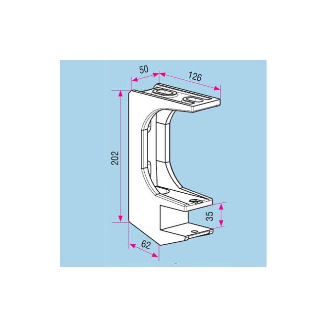 Support de store banne Plafond tube 35mm Support de store banne Plafond tube 35mm