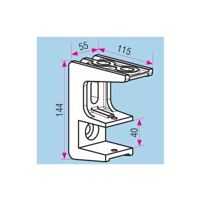 Support de store extérieur universel tube 40mm Support de store extérieur universel tube 40mm