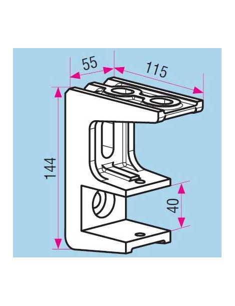 Support de store extérieur universel tube 40mm