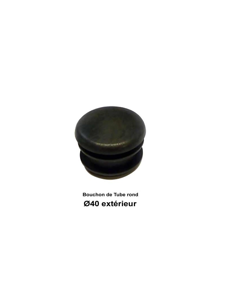 Embout PVC Cache tube rond 40mm Blanc
