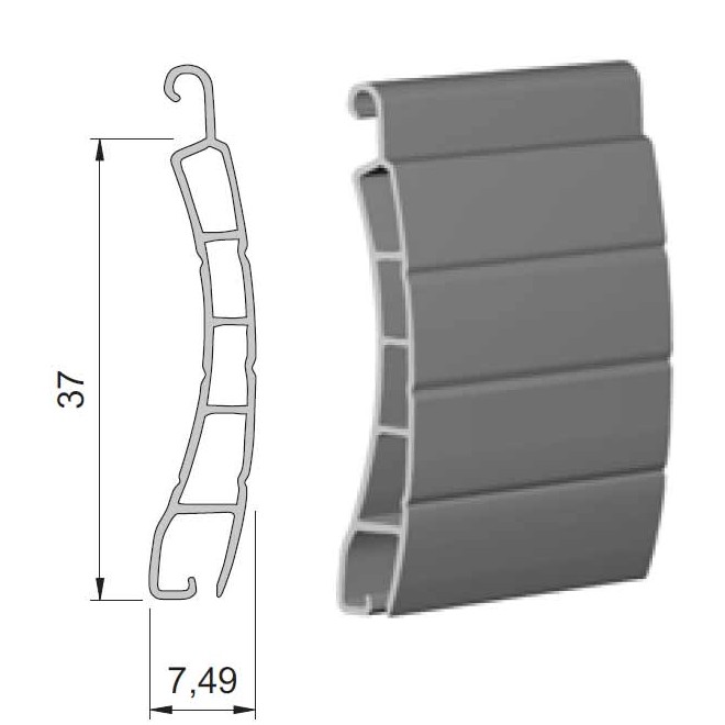 Echantillon de lame PVC 37mm