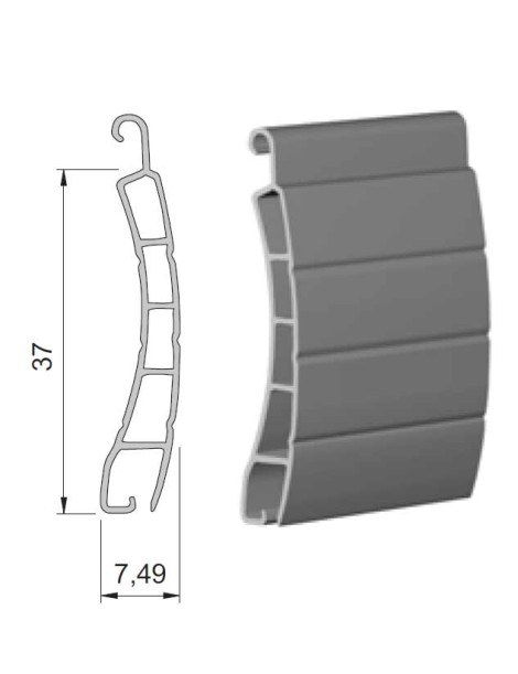 Echantillon de lame PVC 37mm