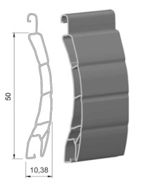 Echantillon lame volet roulant PVC 50mm