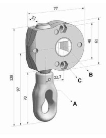 Treuil à vis sans fin 4,7:1 SFC Blanc étroit