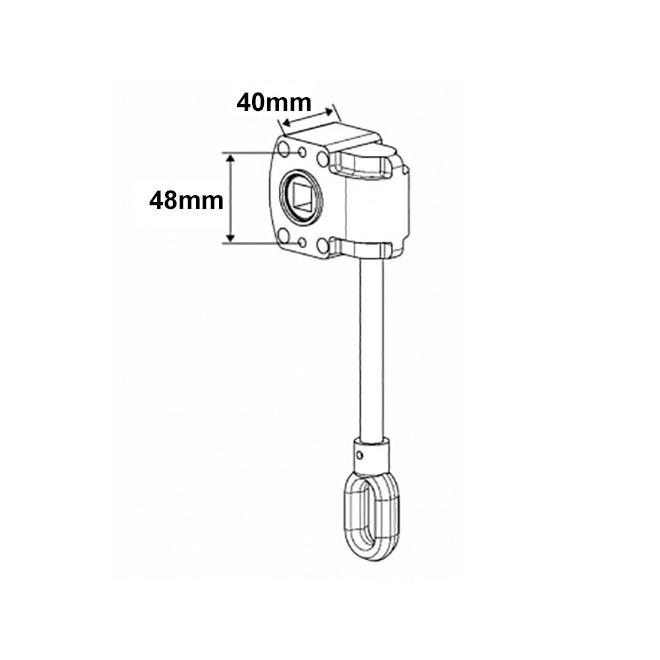 Treuil de store banne rapport 1/16 Mitjavila tige longue