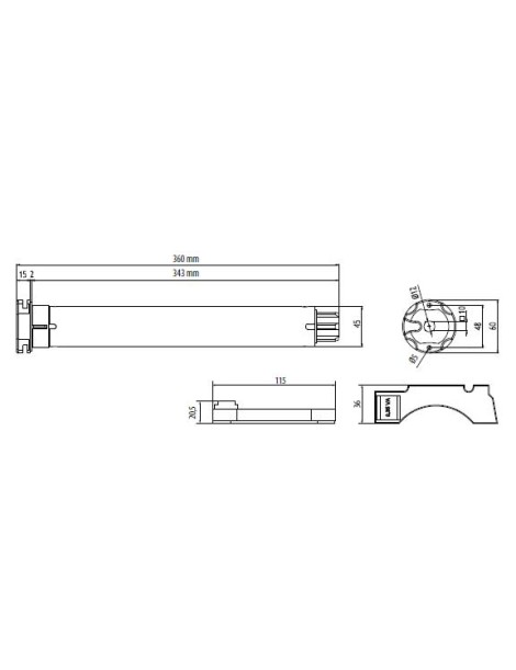 Moteur Cherubini Blue Plug And Play Plus 6Nm SHORT