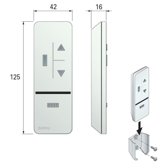 Télécommande SIMU color+ 5 canaux Télécommande SIMU color+ 5 canaux