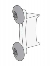 Bouchon alulux avec roulette CD77D à l'UNITE