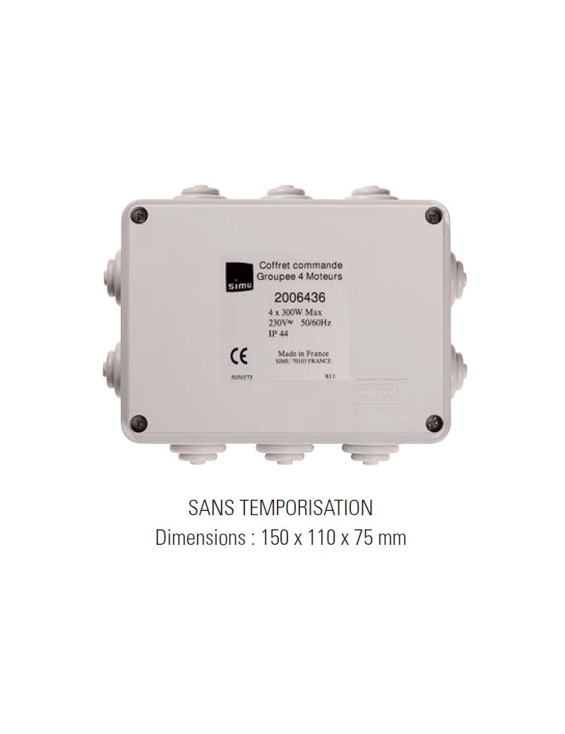 Coffret de commande groupée 4 moteurs