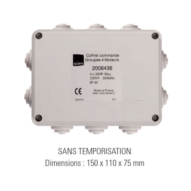 Coffret de commande groupée 4 moteurs