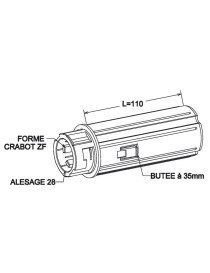 Embout  Escamotable ZF45 - Crabot F / Porte roulement