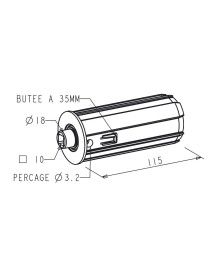 Embout Escamotable ZF 54 - Palier Diam. 18 / Carré 10