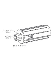 Embout Escamotable ZF 54 - Crabot Male / Diam. 12 Femelle