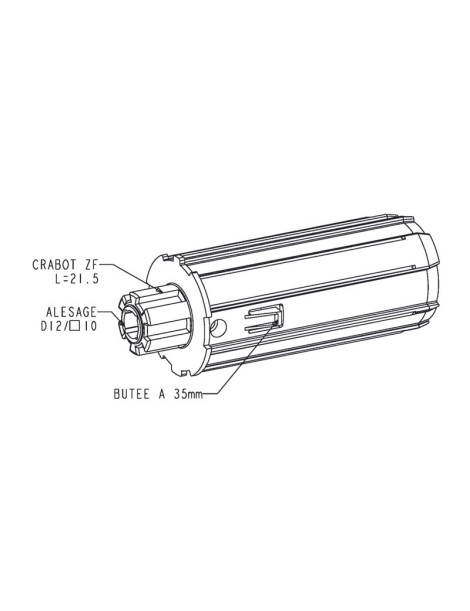 Embout Escamotable ZF 54 - Crabot Male / Diam. 12 Femelle