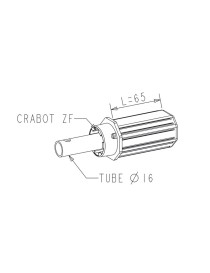Embout Octo 40 - Crabot / Tube Diam. 16