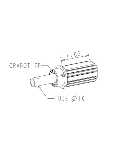 Embout Octo 40 - Crabot / Tube Diam. 16