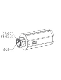 Embout Escamotable Octo 60 - Crabot Femelle / Porte roulement
