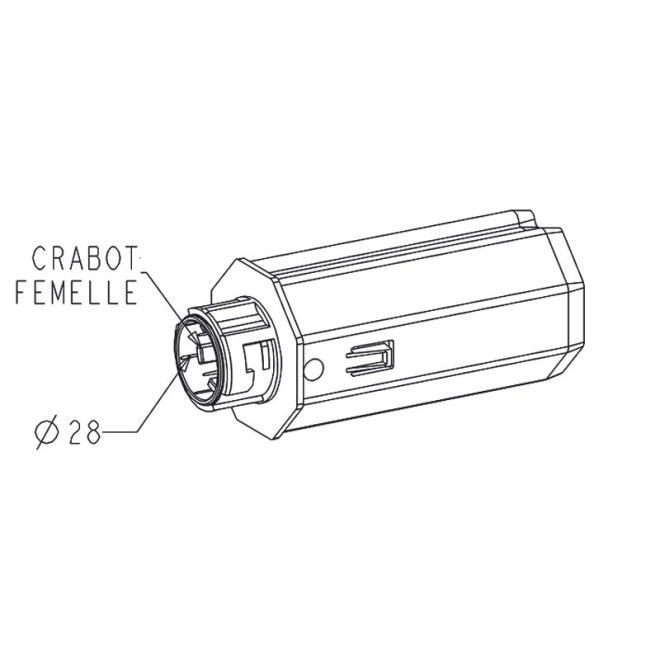 Embout Escamotable Octo 60 - Crabot Femelle / Porte roulement