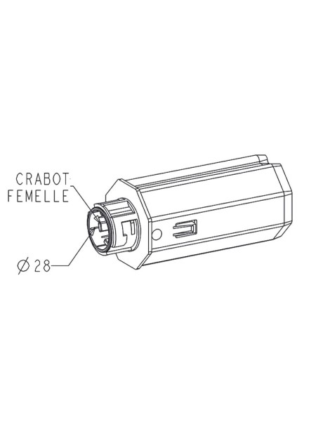 Embout Escamotable Octo 60 - Crabot Femelle / Porte roulement
