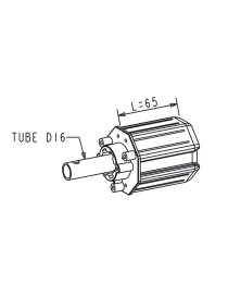 Embout Escamotable Octo 60 - Crabot / Tube Diam. 16