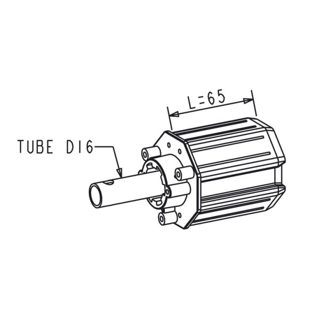 Embout Escamotable Octo 60 - Crabot / Tube Diam. 16