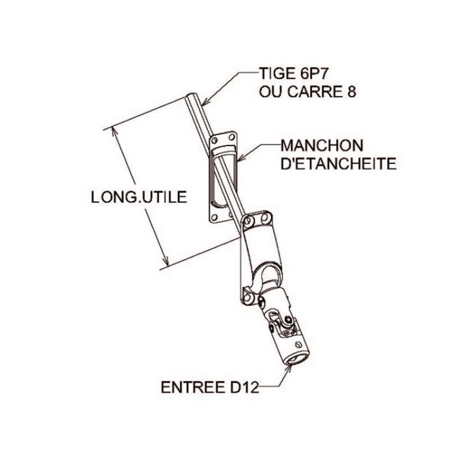 Bloc Guide à 60° avec Genouillère 6P7 Blanc