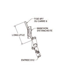 Bloc Guide à 60° avec Genouillère 6P7 Gris