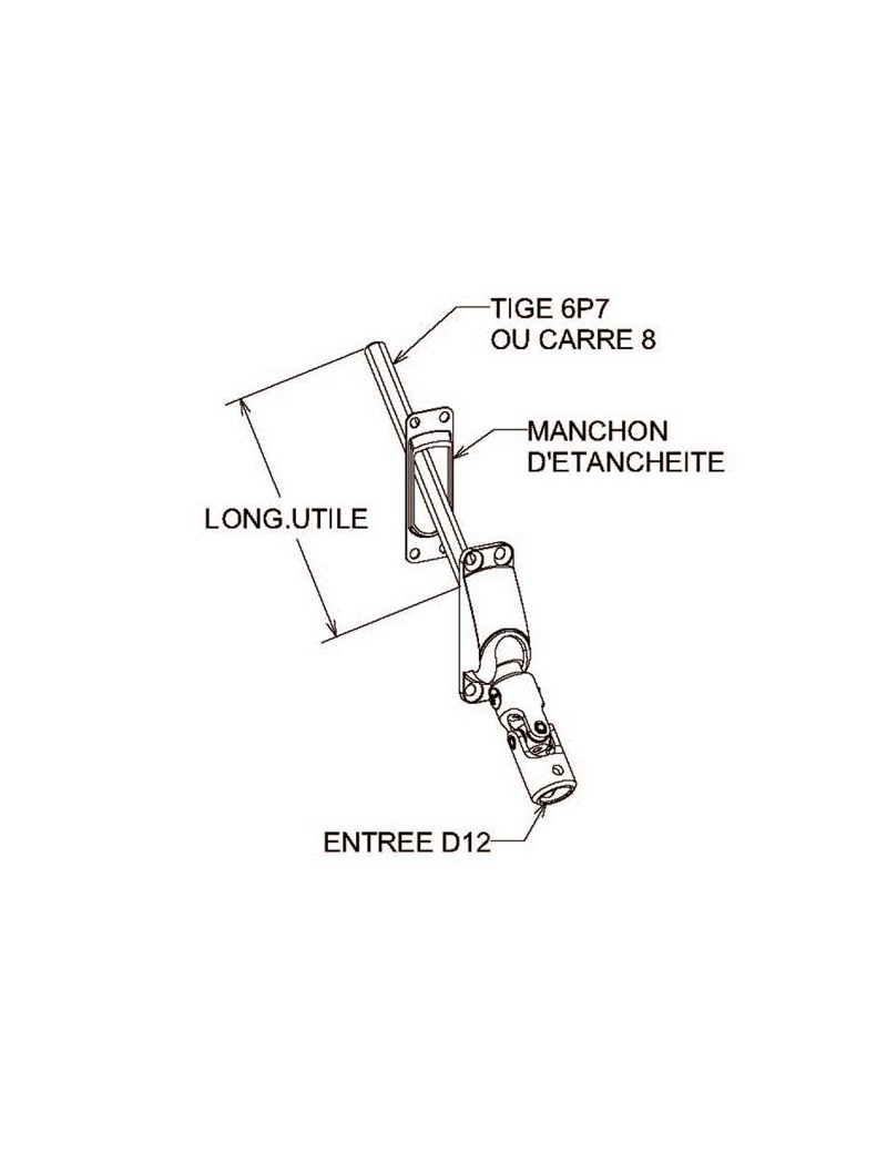 Bloc Guide à 60° avec Genouillère 6P7 Gris