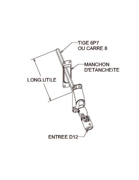 Bloc Guide à 60° avec Genouillère 6P7 Gris
