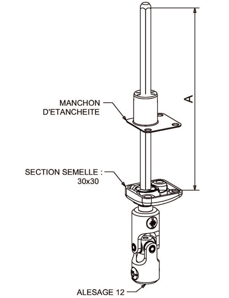 Mini Bloc Guide Angulaire avec Genouillère