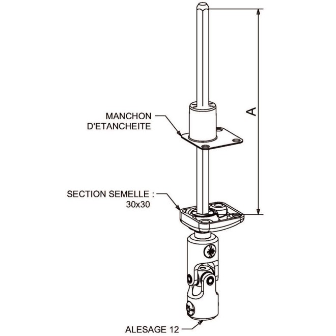 Mini Bloc Guide Angulaire avec Genouillère