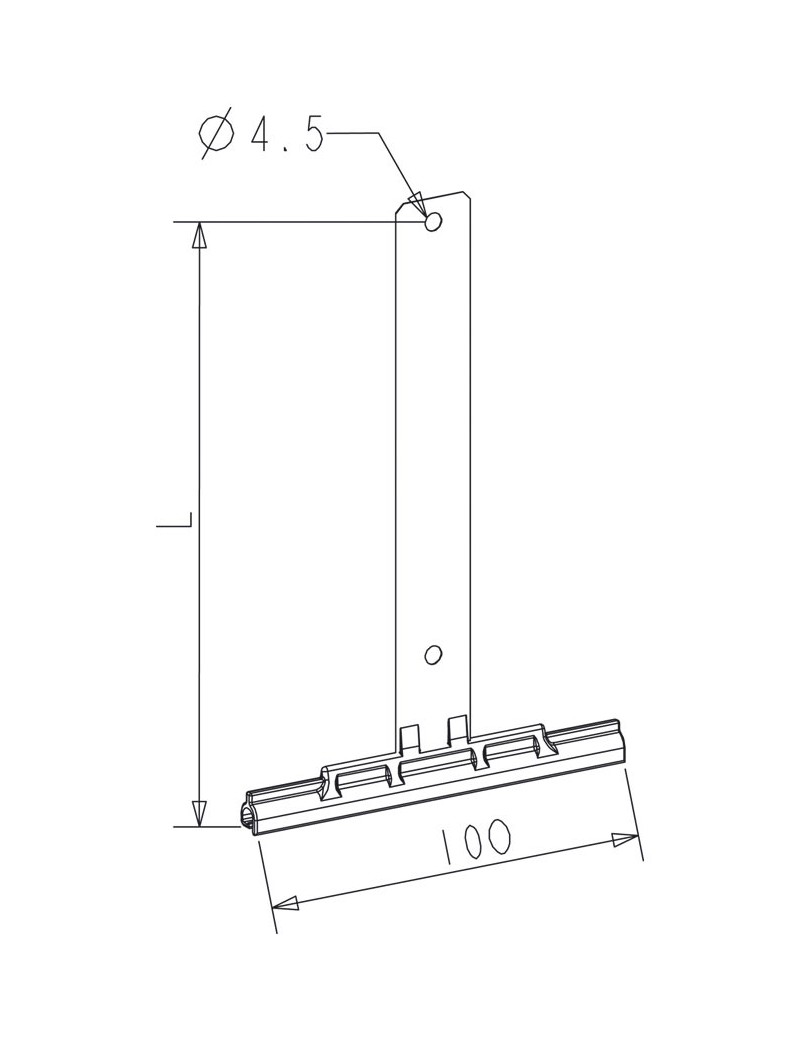 Attache Tablier souple à visser L8