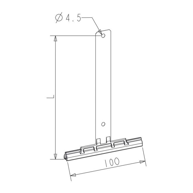 Attache Tablier souple à visser L8
