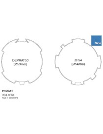 Roue et couronne ZF54 et Deprat53 pour moteur NICE