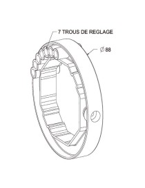 Bague verrou pour tube Octo60