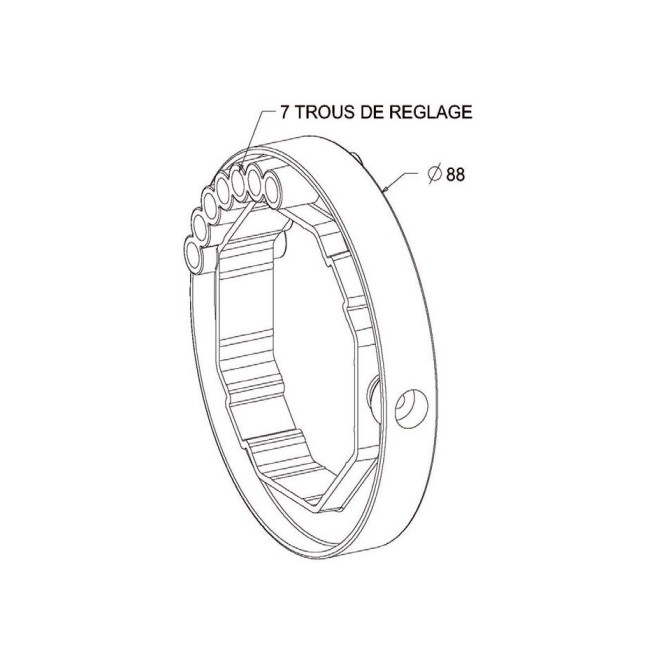Bague verrou pour tube Octo60 Bague verrou pour tube Octo60