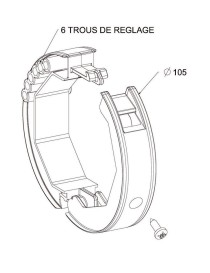 Bague verrou pour tube Octo70