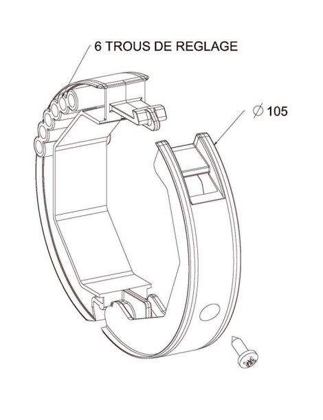 Bague verrou pour tube Octo70