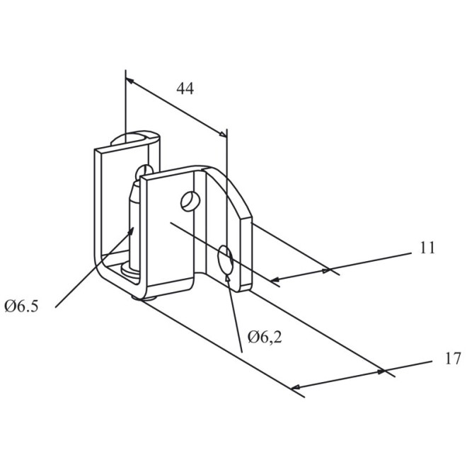 Coussinet à broche - support Tube Diam 16