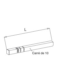 Axe hors joues - carré de 10 L.220mm