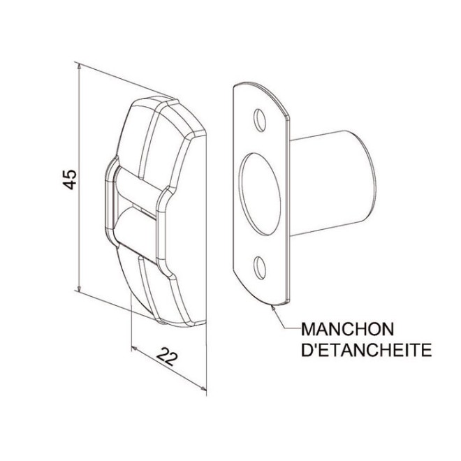 Guide sangle Fixation Verticale