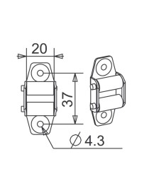 Guide sangle 17mm Max à 2 galets
