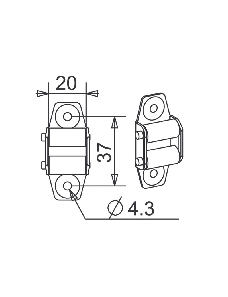 Guide sangle 17mm Max à 2 galets