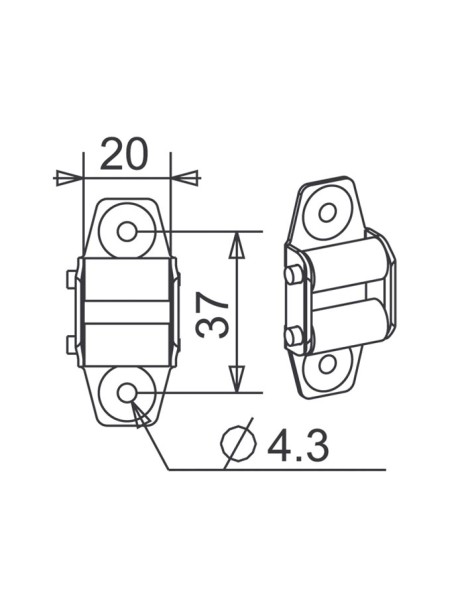 Guide sangle 17mm Max à 2 galets