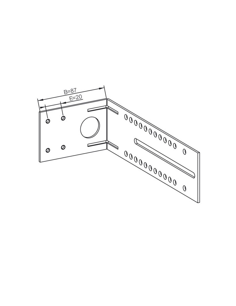 Equerre Galvanisée Déport 87mm