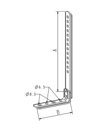 Jambe de force Galvanisée Equerre 80mm