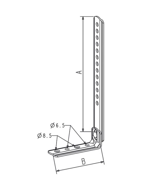 Jambe de force Galvanisée Equerre 80mm