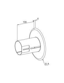 Flasque coulissant tube ZF64-OCTO60 Diam. 138